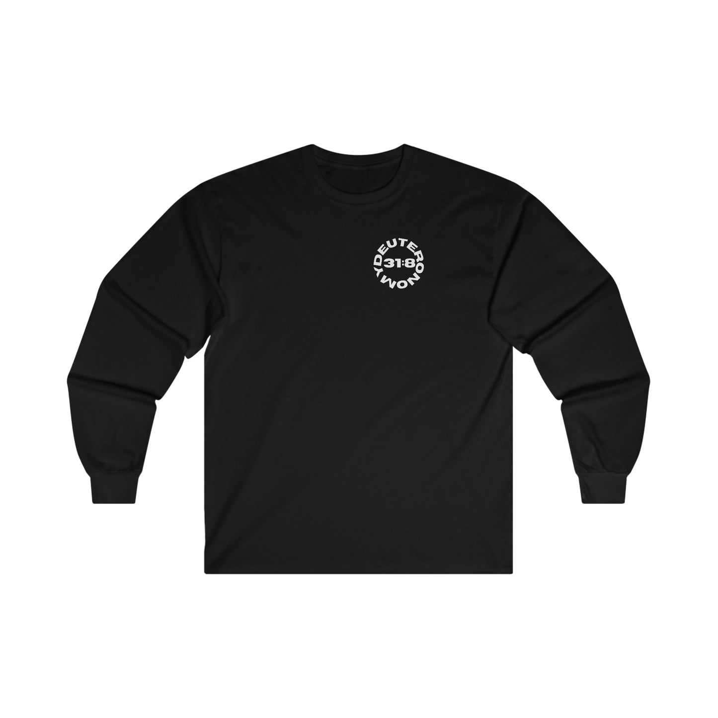 Deuteronomy 31:8 He Will Never Leave You Men's Ultra Cotton Long Sleeve Tee