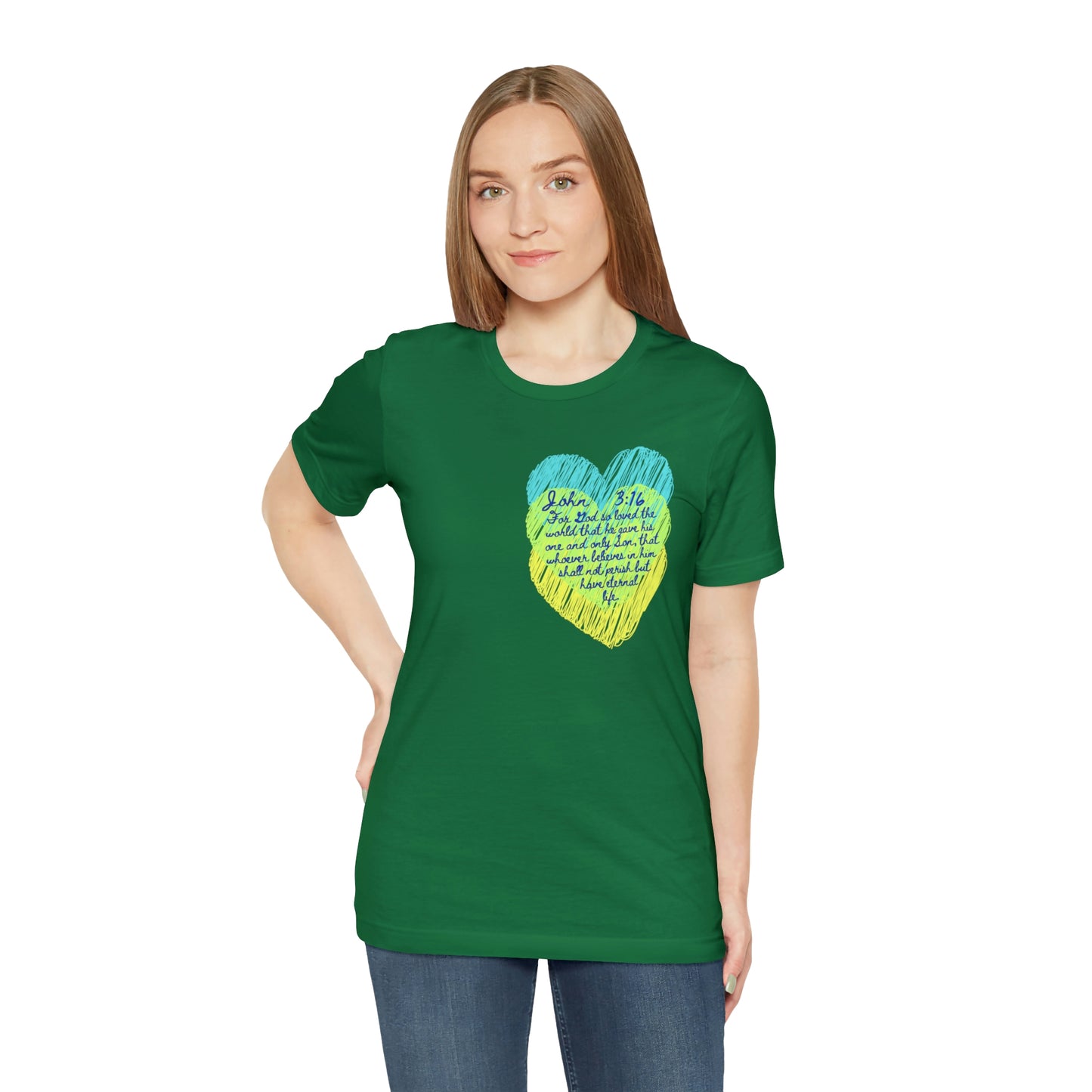 John 3:16 God So Loved the World Unisex Jersey Short Sleeve Tee