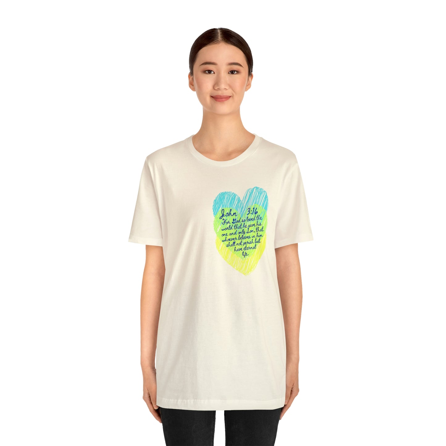 John 3:16 God So Loved the World Unisex Jersey Short Sleeve Tee