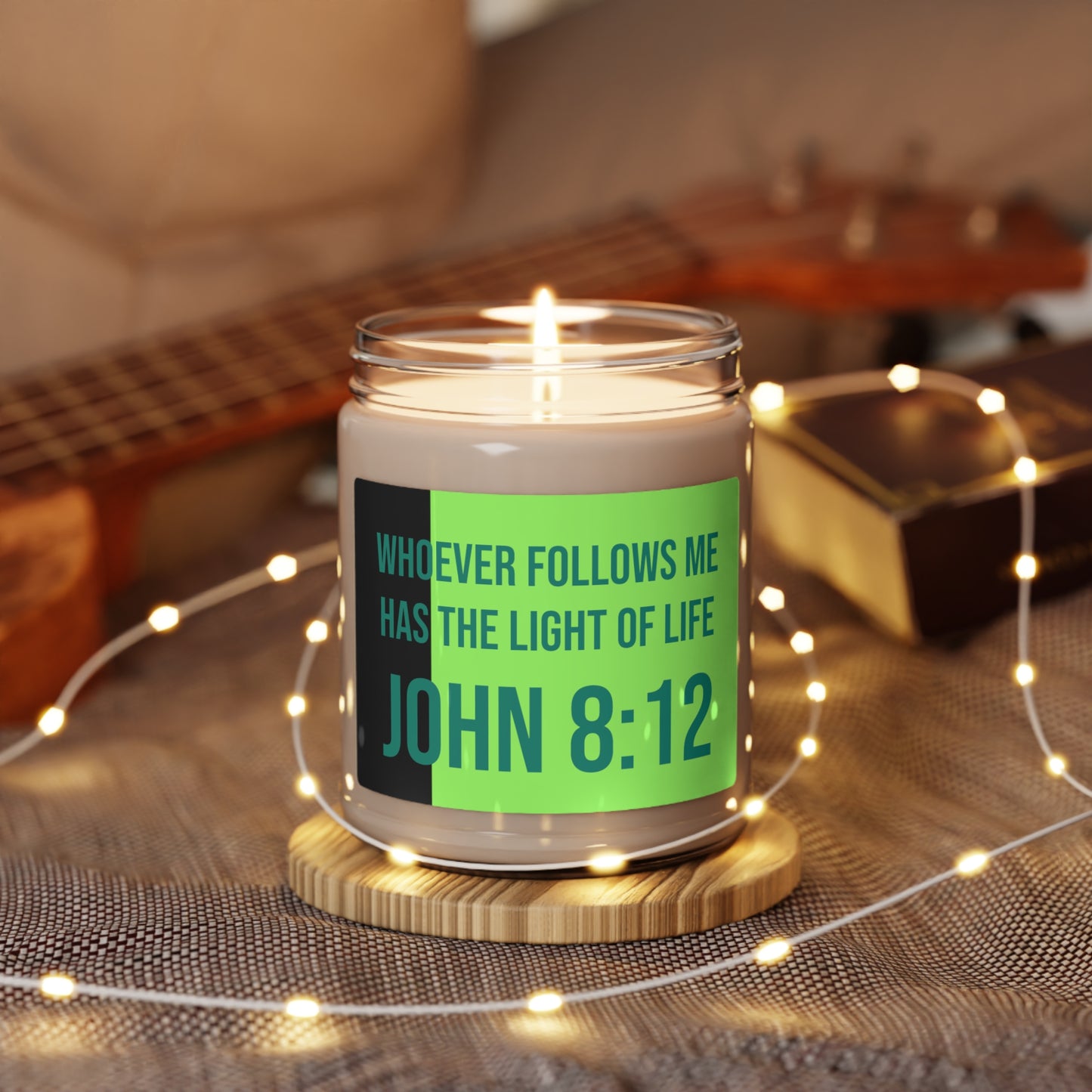 John 8:12 Jesus is the Light of the World Scented Soy Candle, 9oz