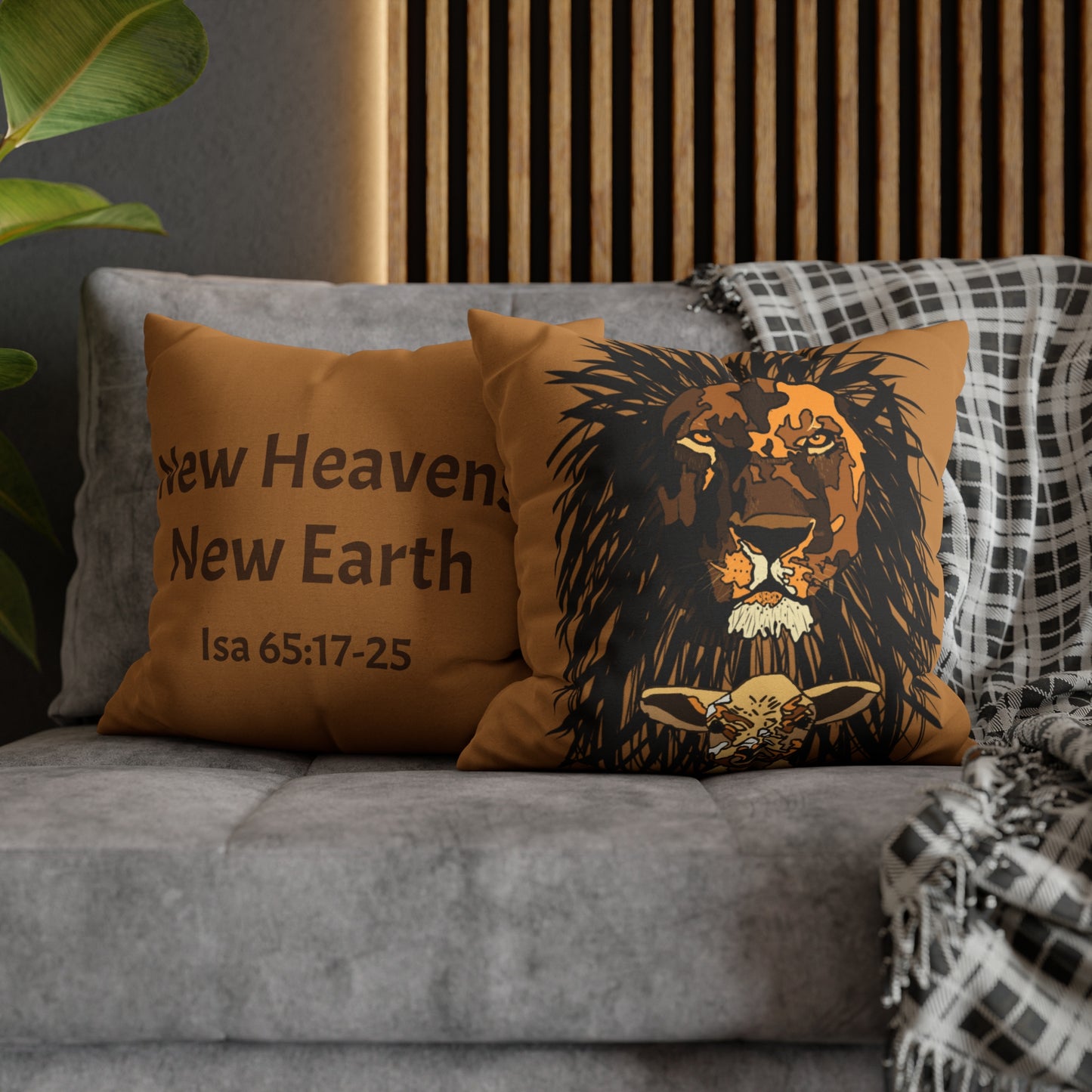 Isaiah 65:17-25 New Heavens and a New Earth Polyester Square Pillow Case