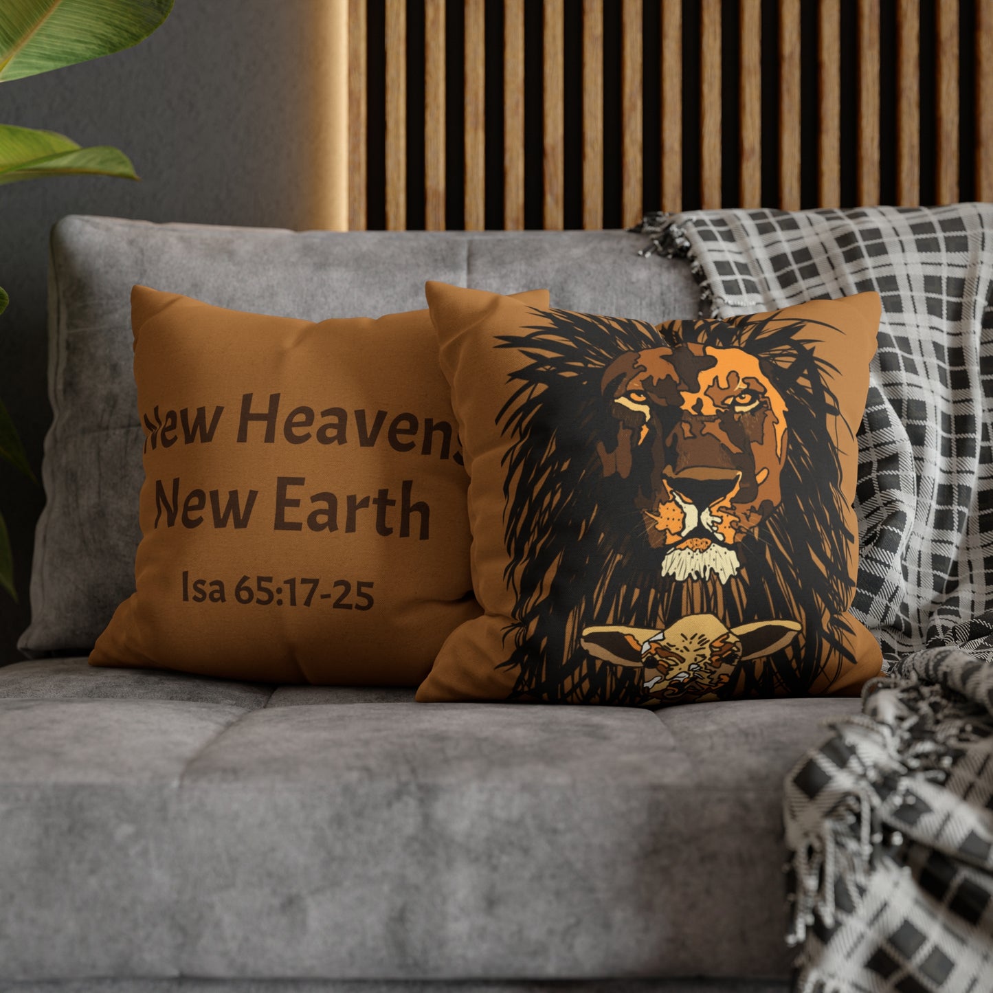 Isaiah 65:17-25 New Heavens and a New Earth Polyester Square Pillow Case