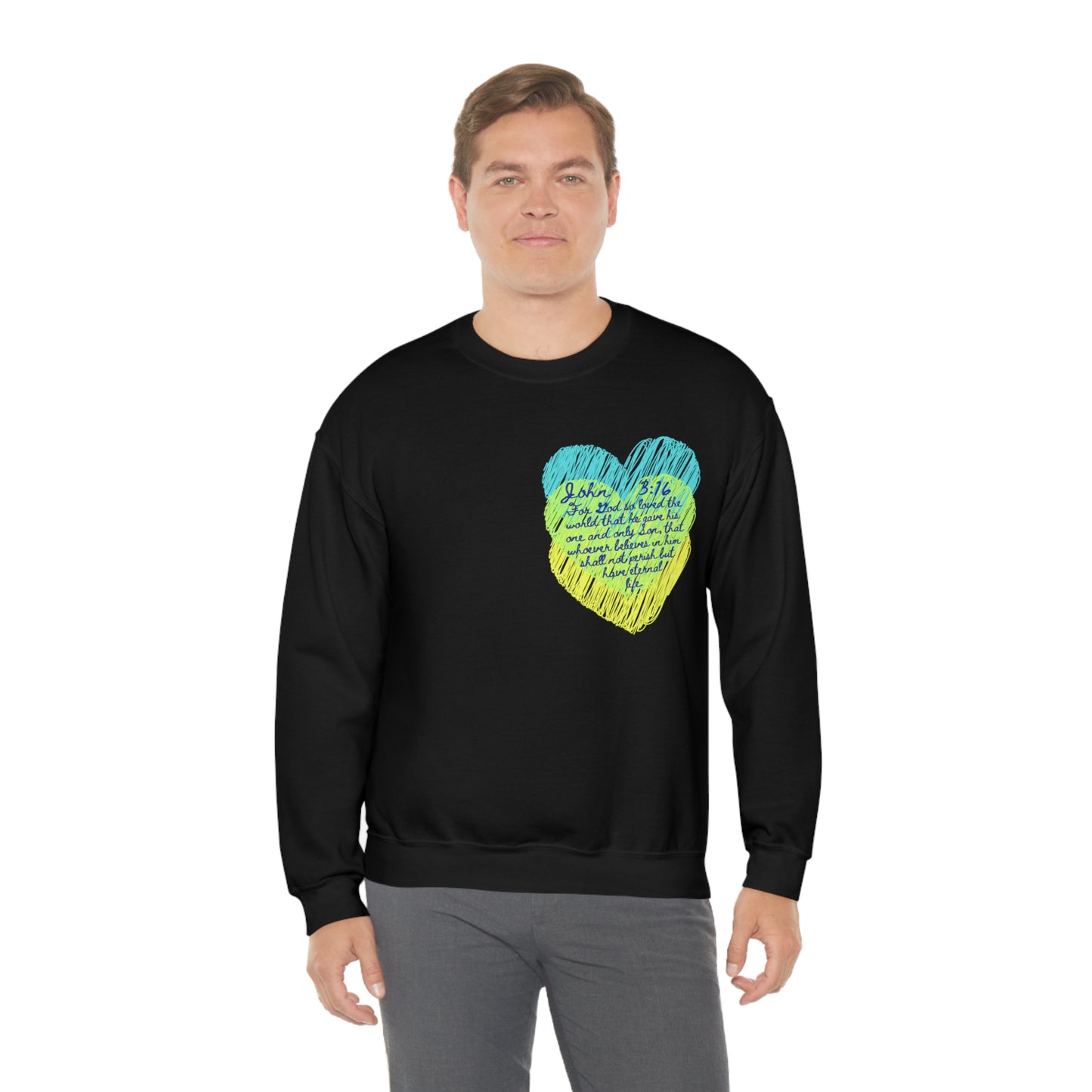 John 3:16 For Good So Loved the World Unisex Heavy Blend™ Crewneck Sweatshirt