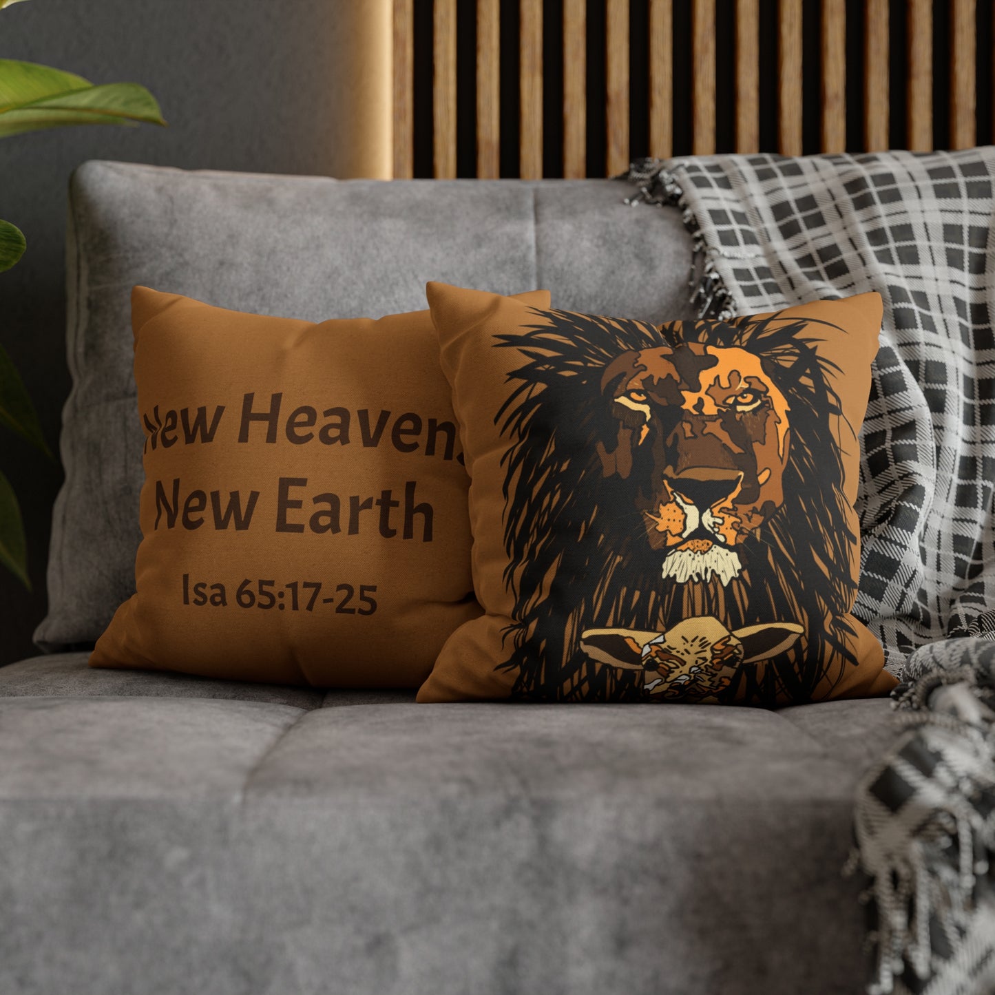 Isaiah 65:17-25 New Heavens and a New Earth Polyester Square Pillow Case