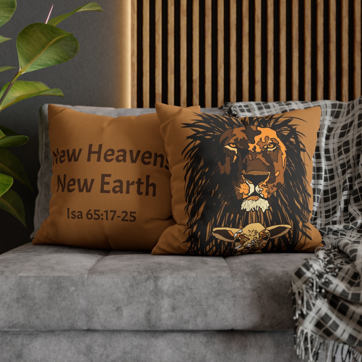 Isaiah 65:17-25 New Heavens and a New Earth Polyester Square Pillow Case