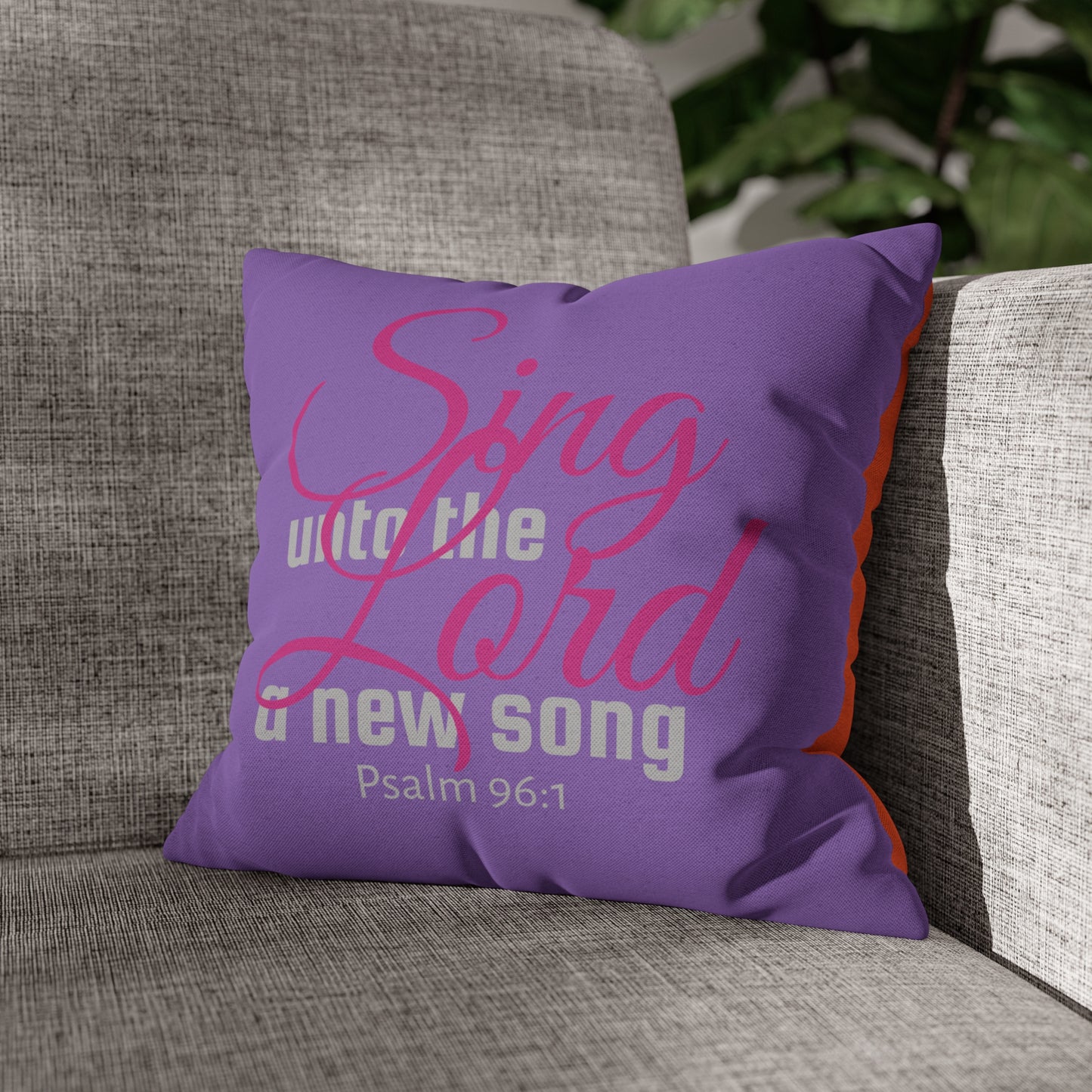 Psalm 96:1 Sing unto the Lord Polyester Square Pillow Case