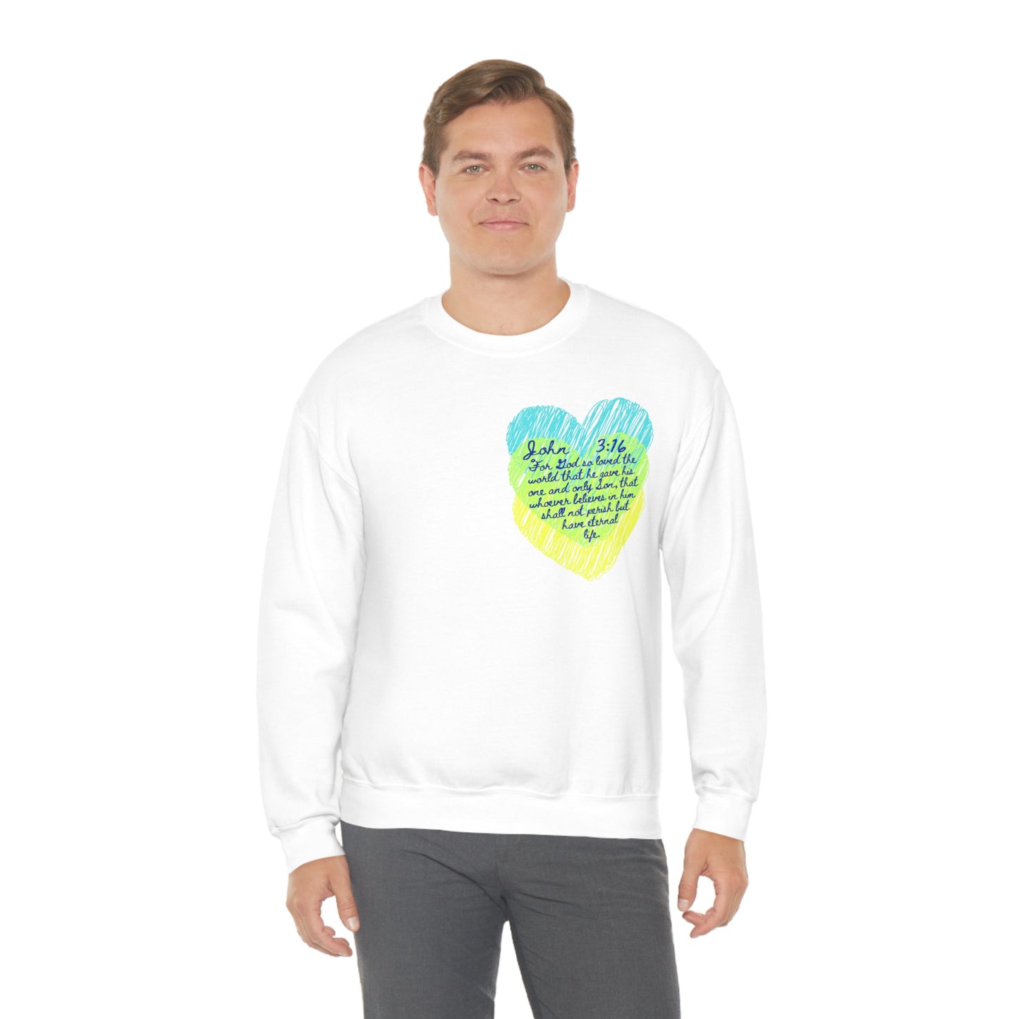 John 3:16 For Good So Loved the World Unisex Heavy Blend™ Crewneck Sweatshirt