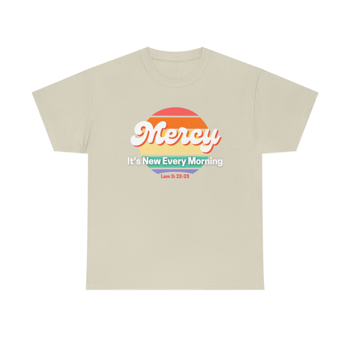 Lamentations 3:22-23 His Mercies Are New Every Morning - Unisex Heavy Cotton Tee