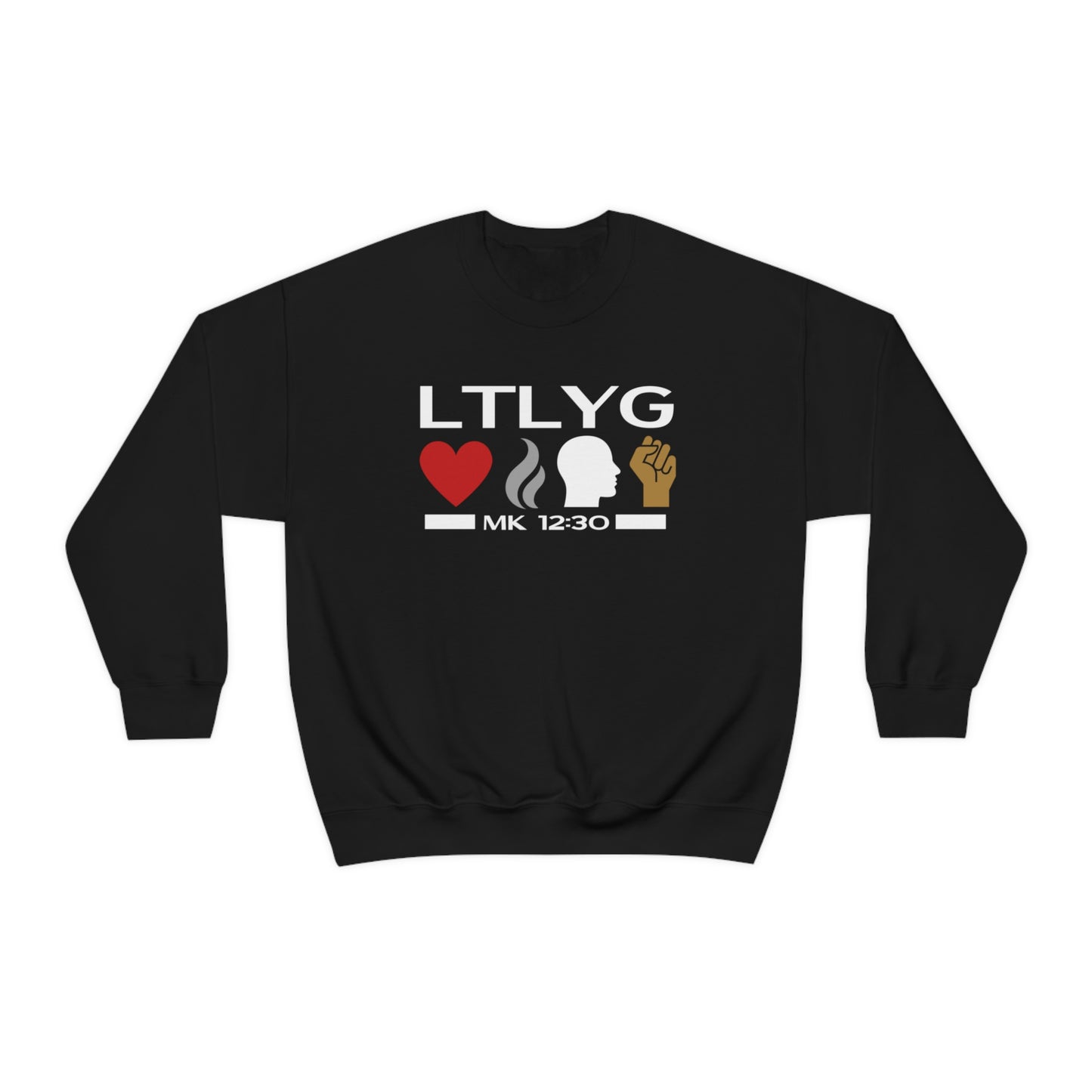 Mark 12:30 Love the Lord Your God Unisex Heavy Blend Crewneck Sweatshirt