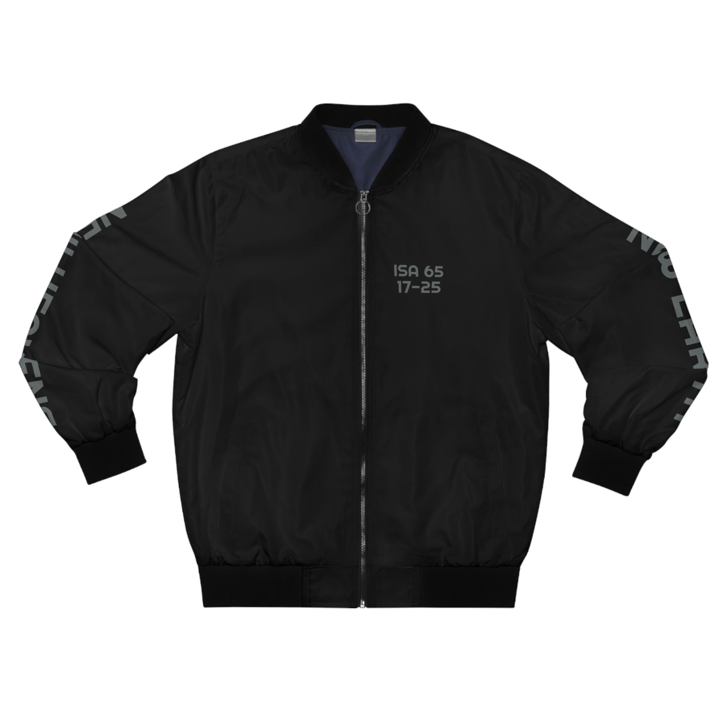 Isaiah 65:17-25 New Heavens New Earth Lion and Lamb Men's Bomber Jacket (Black)