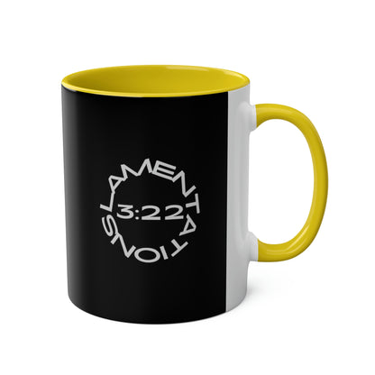 Lamentationa 3:22 - The Steadfast Love of the Lord - Two-Tone Coffee Mugs, 11oz