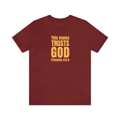 Proverbs 3:5-6 Trust the Lord with All Your Heart Unisex Jersey Short Sleeve Tee Gift for Mom