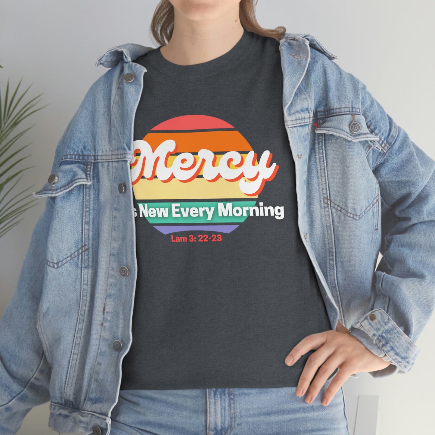 Lamentations 3:22-23 His Mercies Are New Every Morning - Unisex Heavy Cotton Tee