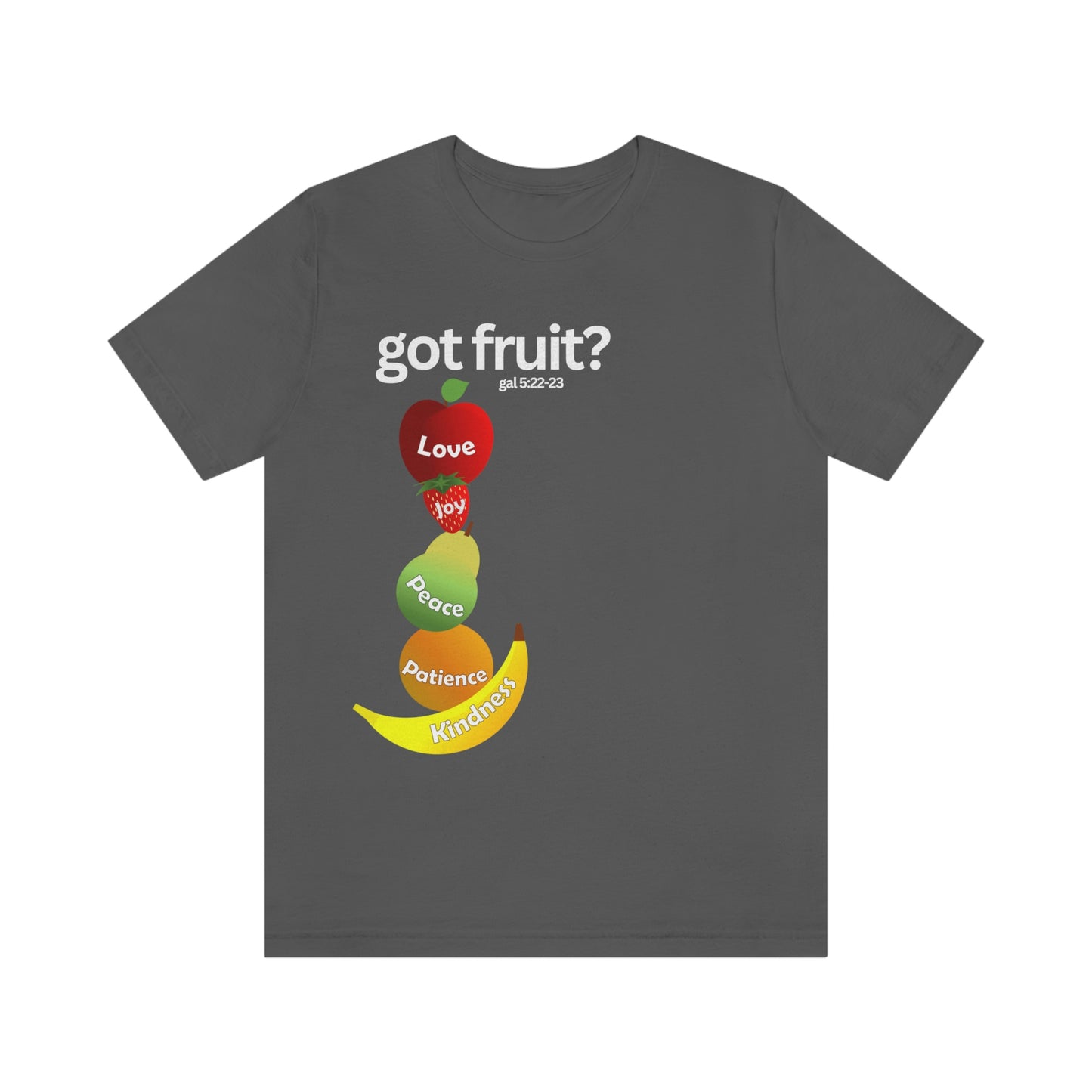 Galatians 5:22-23 Fruit of the Spirit Unisex Jersey Short Sleeve Tee