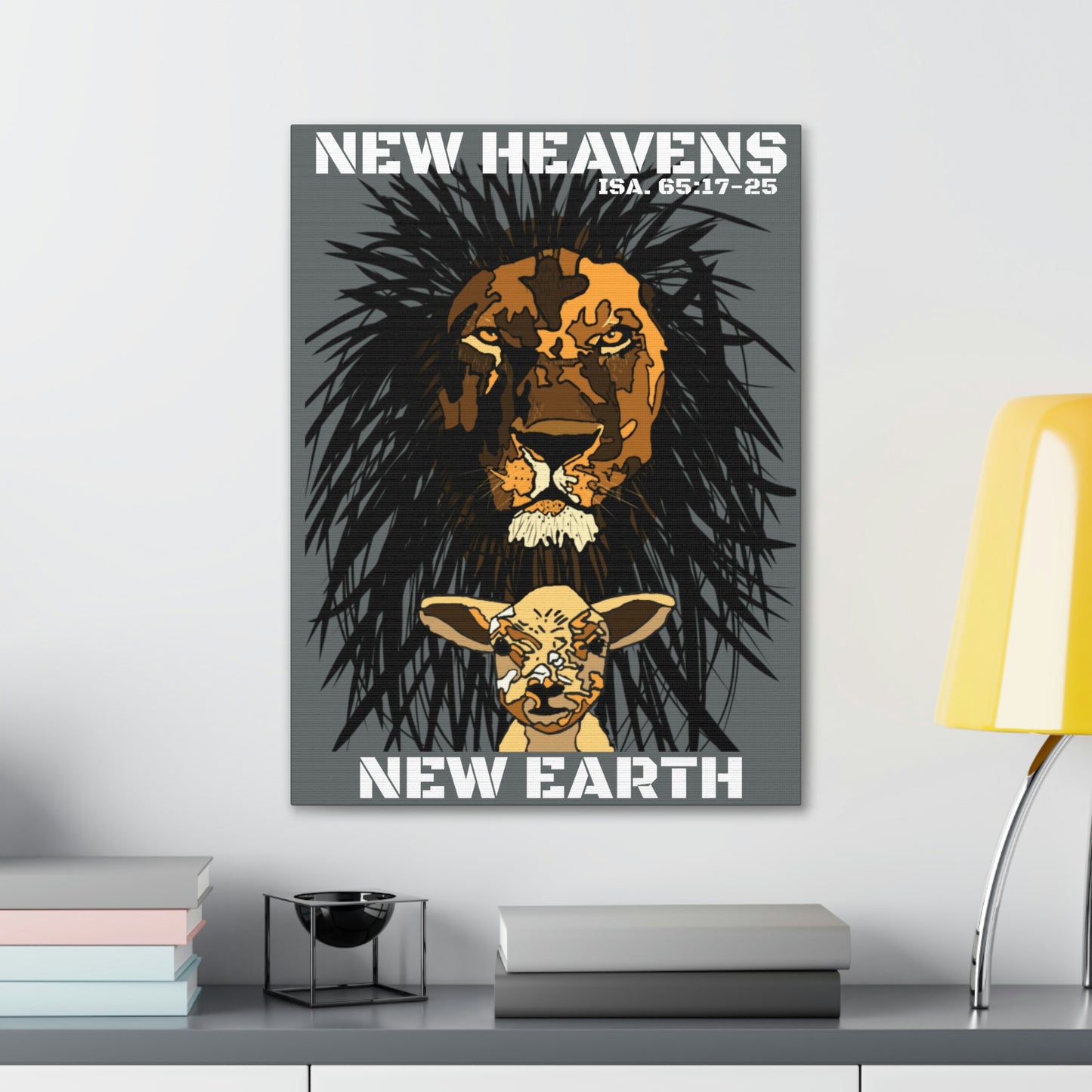 Isaiah 65 Lion and Lamb Canvas Gallery Wrap 18" x 24"