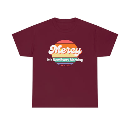 Lamentations 3:22-23 His Mercies Are New Every Morning - Unisex Heavy Cotton Tee