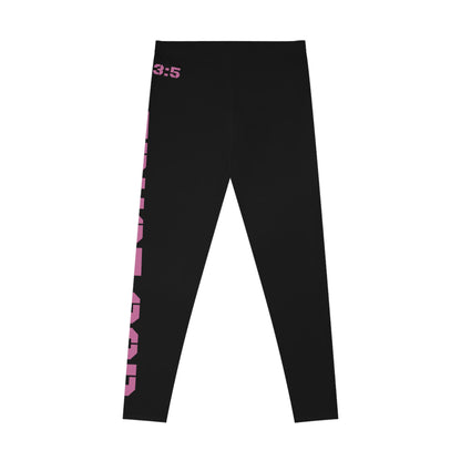 Proverbs 3:5 Trust God Stretchy Leggings (Pink)