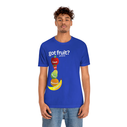 Galatians 5:22-23 Fruit of the Spirit Unisex Jersey Short Sleeve Tee