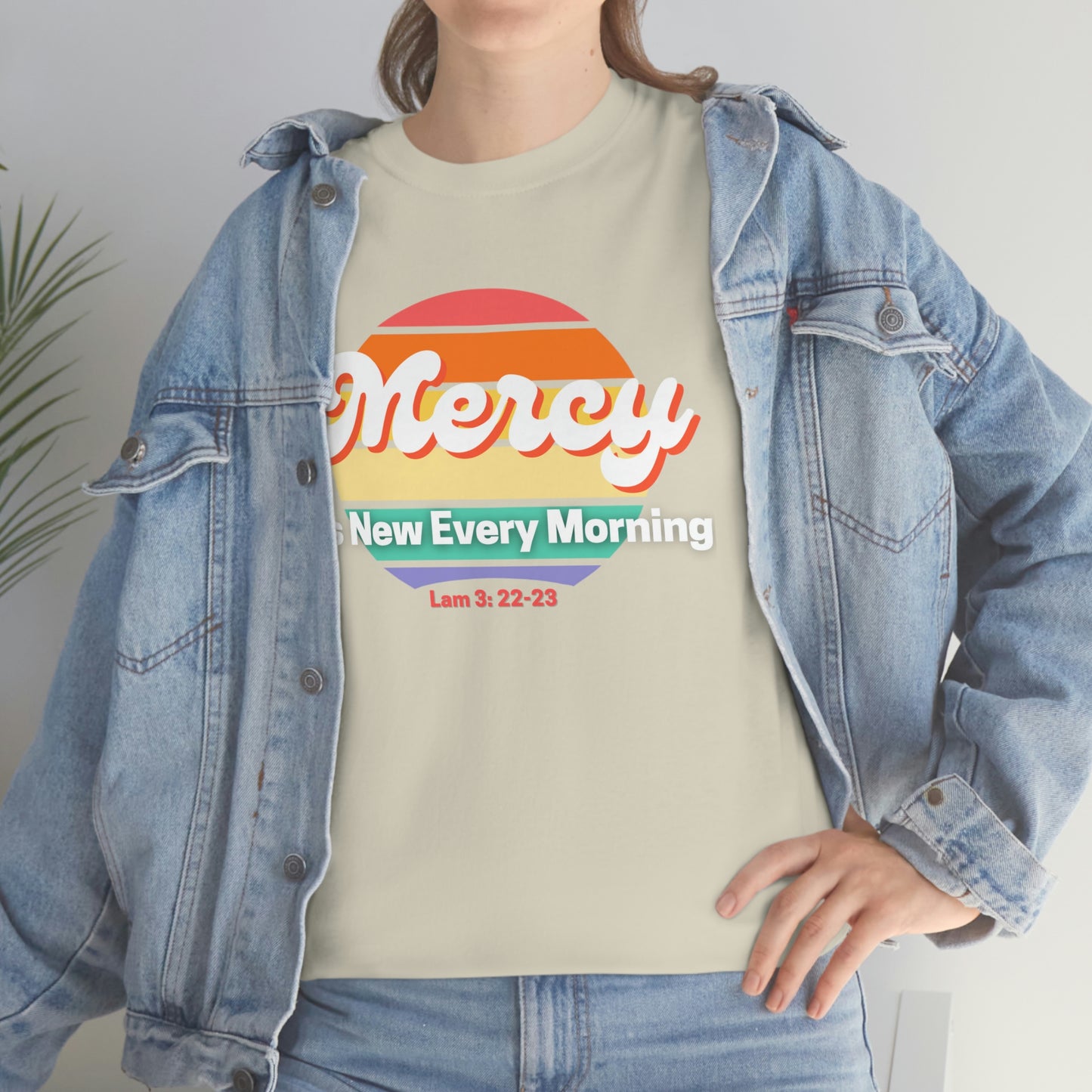 Lamentations 3:22-23 His Mercies Are New Every Morning - Unisex Heavy Cotton Tee