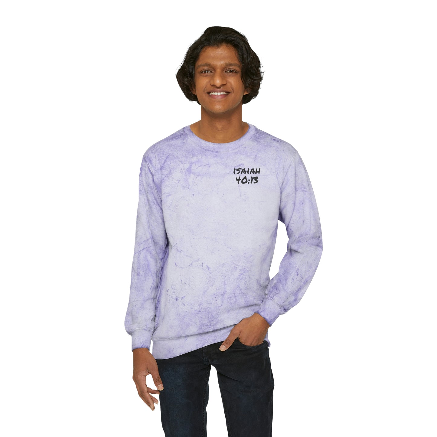 Isaiah 40:13 Wait on the Lord Unisex Color Blast Crewneck Sweatshirt