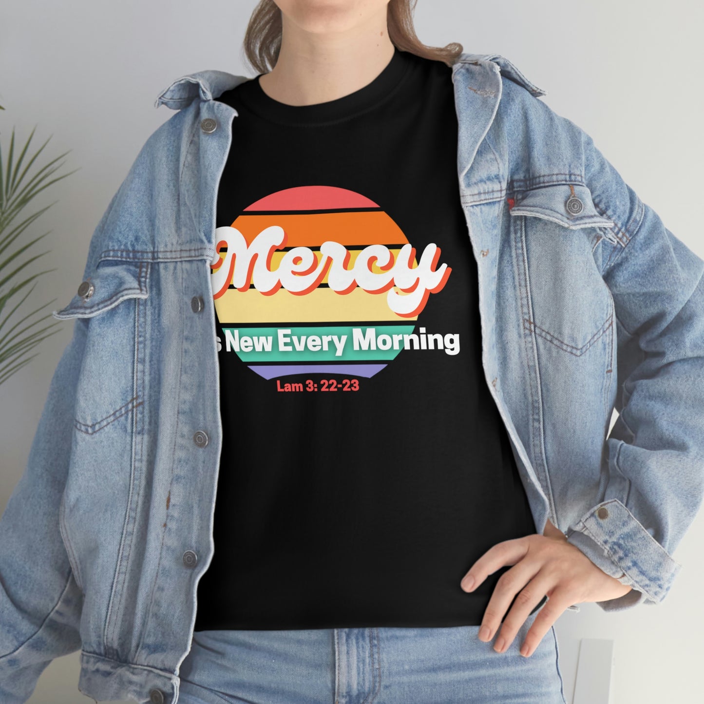 Lamentations 3:22-23 His Mercies Are New Every Morning - Unisex Heavy Cotton Tee