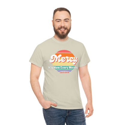 Lamentations 3:22-23 His Mercies Are New Every Morning - Unisex Heavy Cotton Tee