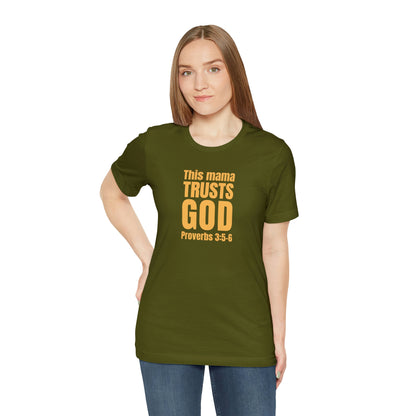 Proverbs 3:5-6 Trust the Lord with All Your Heart Unisex Jersey Short Sleeve Tee Gift for Mom