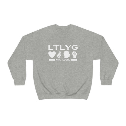 Mark 12:30 Love the Lord Your God Unisex Heavy Blend Crewneck Sweatshirt