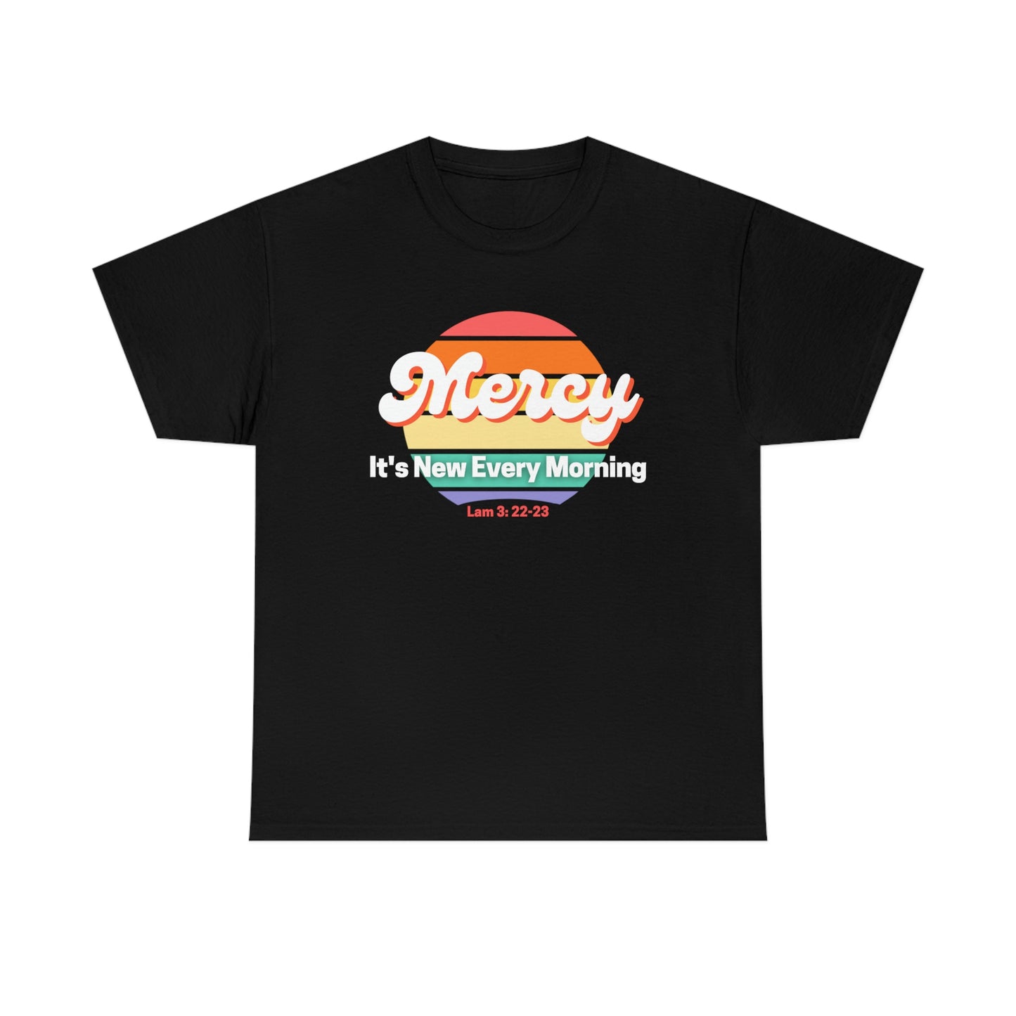 Lamentations 3:22-23 His Mercies Are New Every Morning - Unisex Heavy Cotton Tee