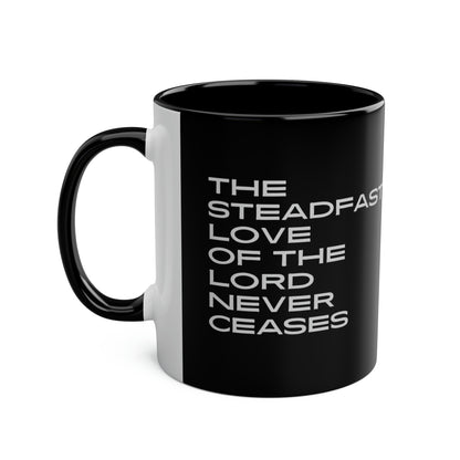 Lamentationa 3:22 - The Steadfast Love of the Lord - Two-Tone Coffee Mugs, 11oz