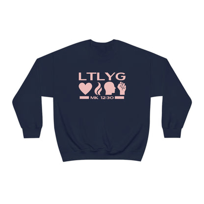 Mark 12:30 Love the Lord Your God Unisex Heavy Blend Crewneck Sweatshirt