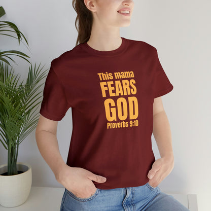 Proverbs 9:10 Fear of the Lord Unisex Jersey Short Sleeve Tee Gift for Her