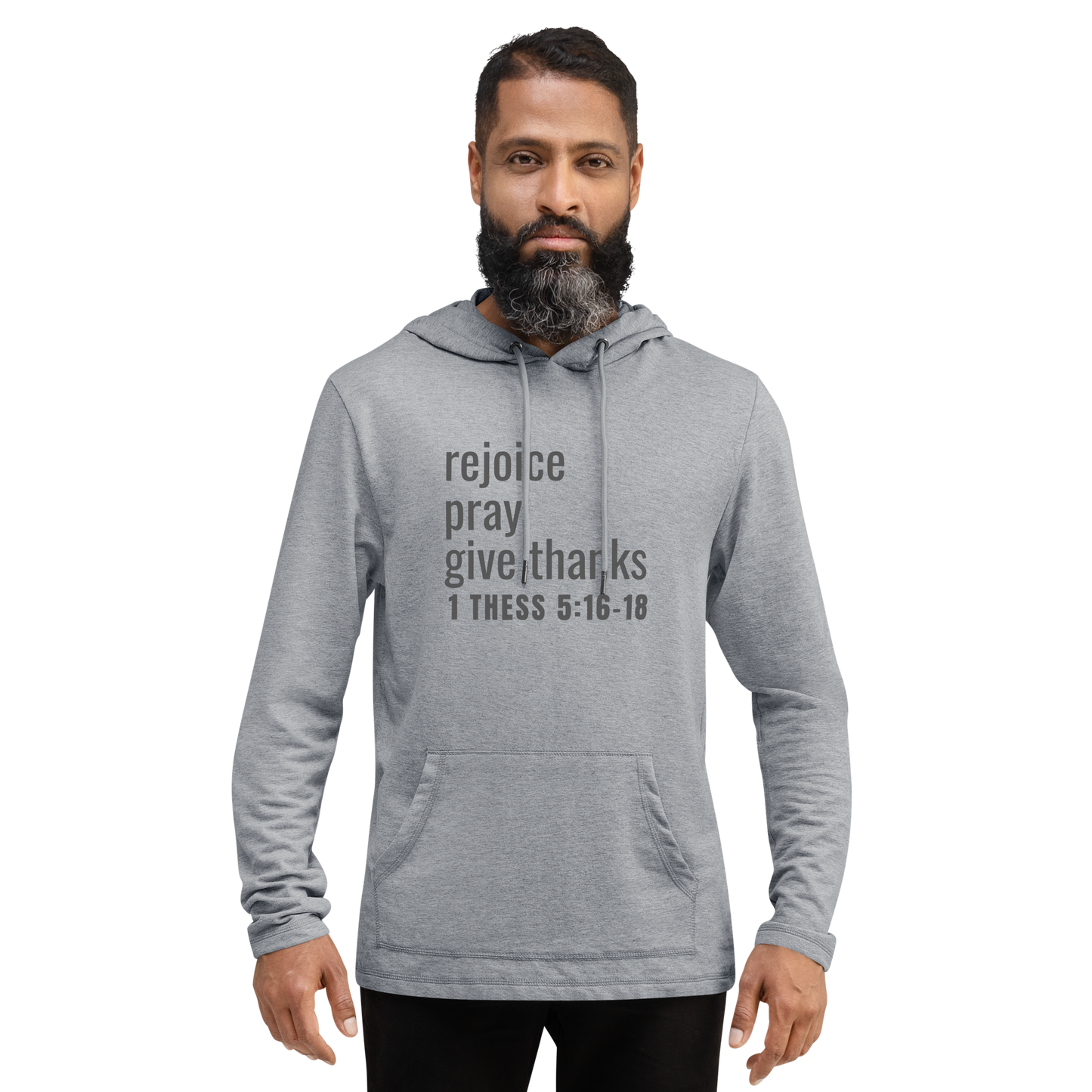 1Thessalonians 5:16-18 Rejoice Pray Give Thanks Unisex Lightweight Hoodie