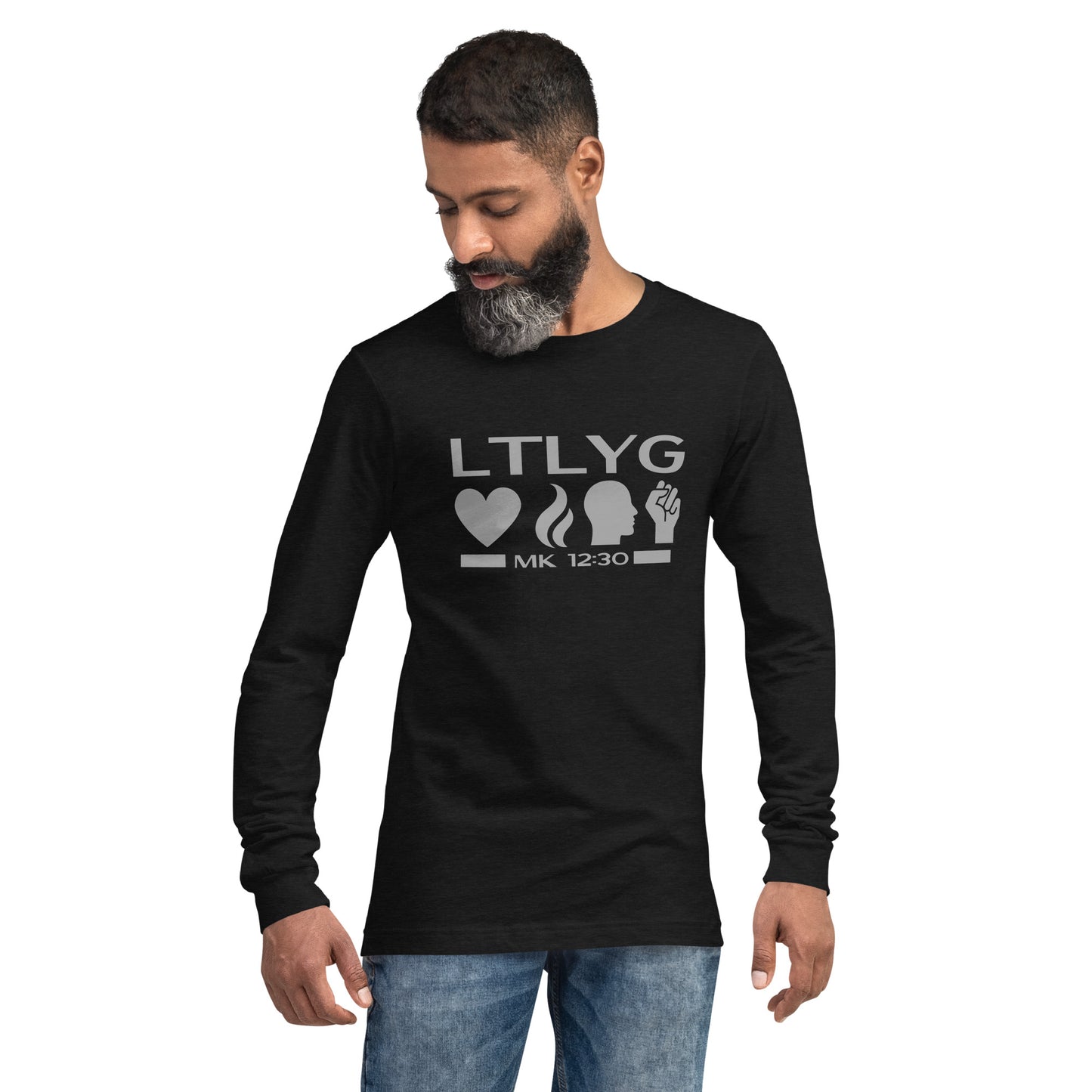 Mark 12:30 Love the Lord Your God Unisex Long Sleeve Tee