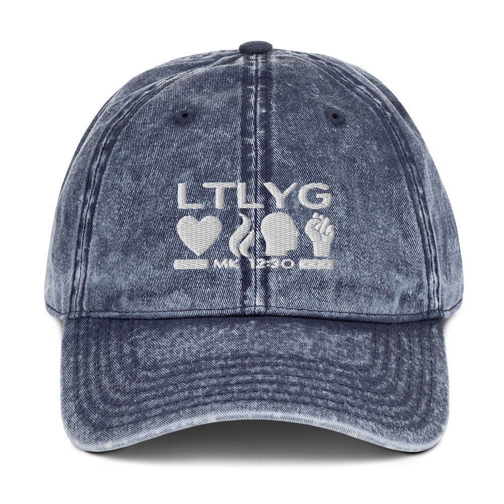 Mark 12:30 Love the Lord Your God Vintage Cotton Twill Cap